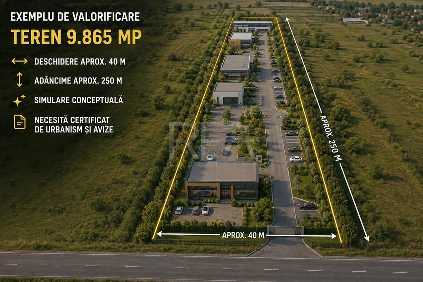 Teren Construcții intravilan de 10000 mp, în Păcii