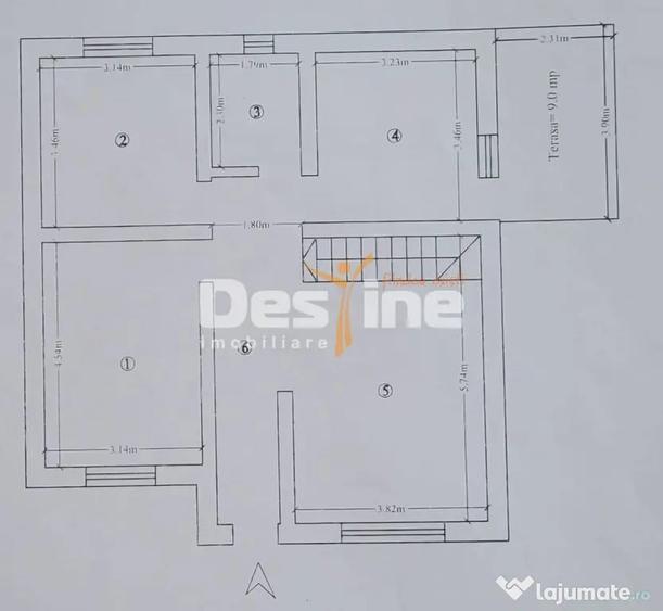 Casă cu 3 camere cu Teren 320 Mp în Lunca Cetățuii