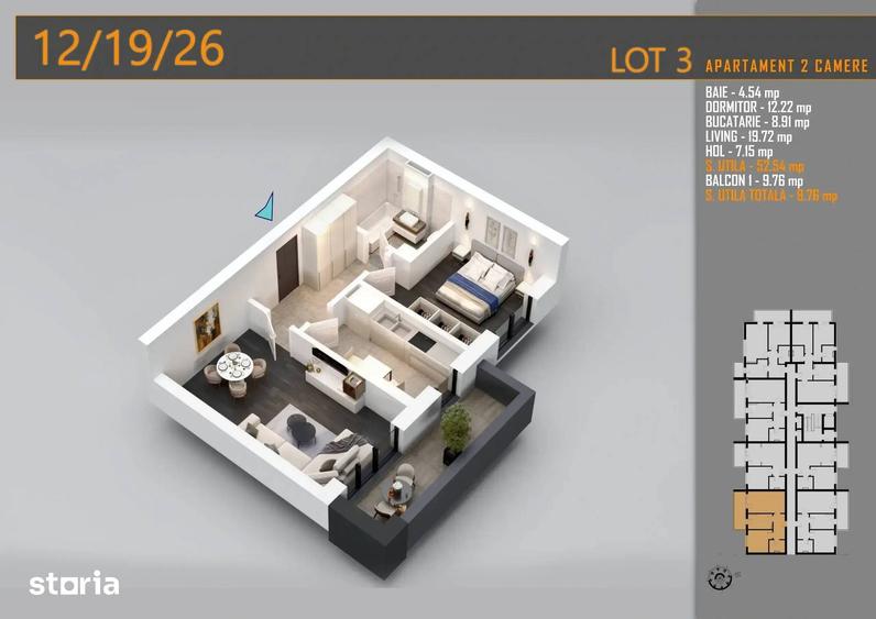 Apartament cu 2 camere decomandat în Theodor Pallady