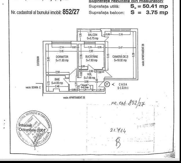 Apartament cu 2 camere decomandat în Km 5