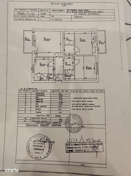 Apartament cu 3 camere decomandat în Exterior Vest