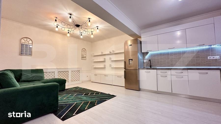 Apartament central, 3 camere, terasa 12mp, mobilat si utilat - 1