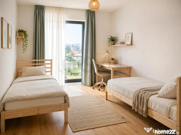 Apartament cu 3 camere semidecomandat în Aviației