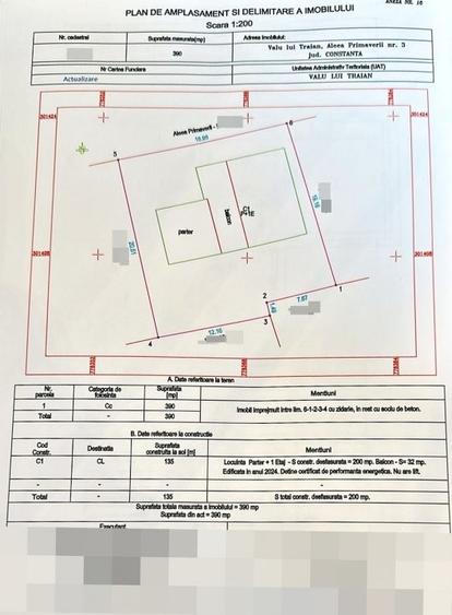 Casă individuală cu 4 camere cu Canalizare în Valu lui Traian