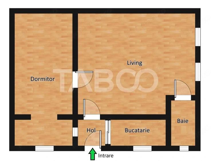 Apartament cu 2 camere nedecomandat în Orașul de Jos