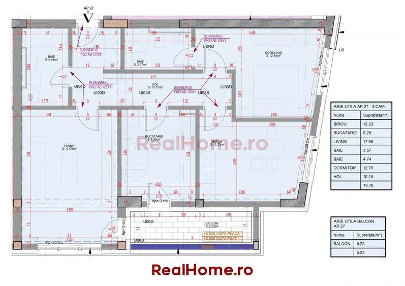 Apartament cu 3 camere în Theodor Pallady
