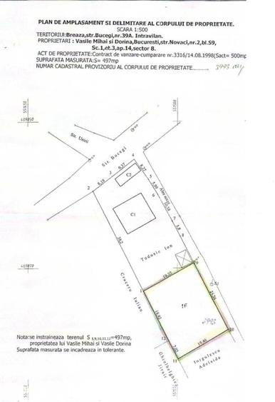 Teren de 497 mp, în Liceul Militar