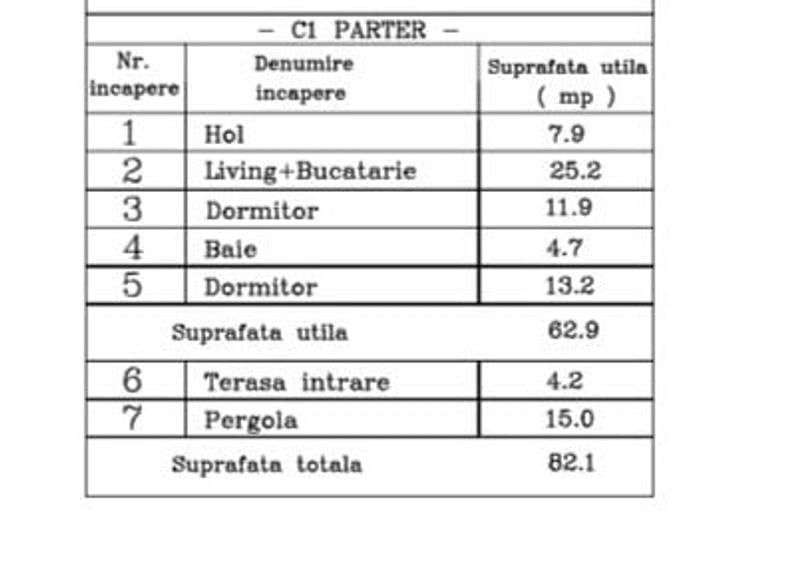 Casă individuală cu 3 camere cu Teren 250 Mp în Crevedia