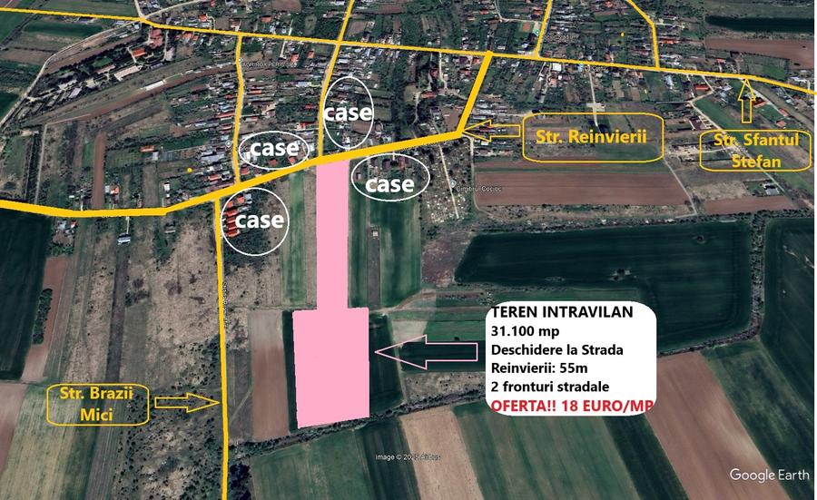 Teren Construcții intravilan de 31100 mp, în Periș