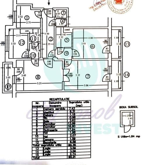 Apartament cu 4 camere decomandat în Cișmigiu