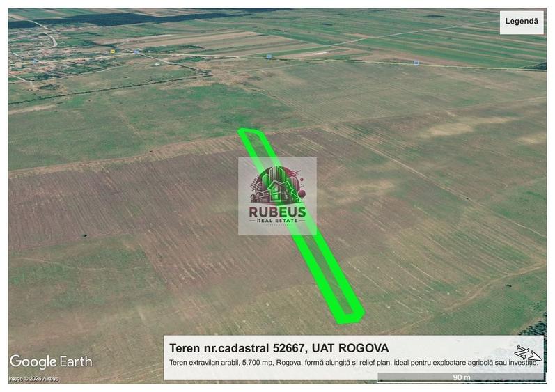 Teren agricol extravilan de 10100 mp, în Rogova
