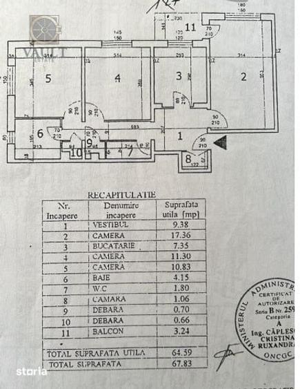 Apartament cu 3 camere decomandat în Dristor