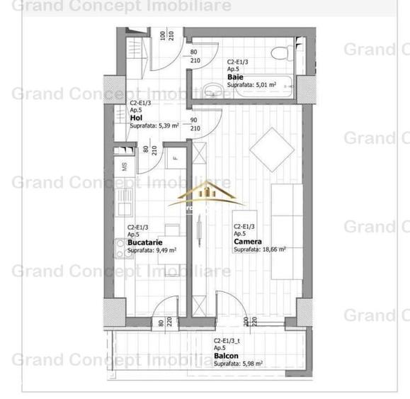 Apartament 1 camera, Tatarasi, 37.01mp 82.660 Cod Oferta: 7052 - 11