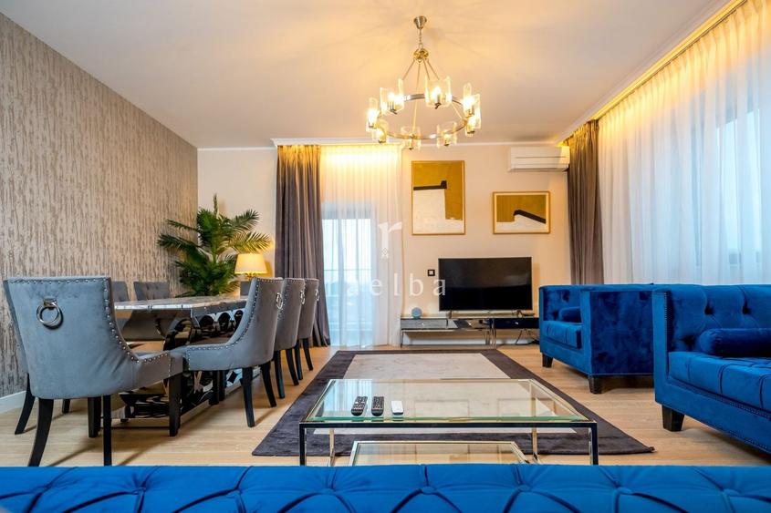 Apartament cu 4 camere semidecomandat, mobilat în Herăstrău