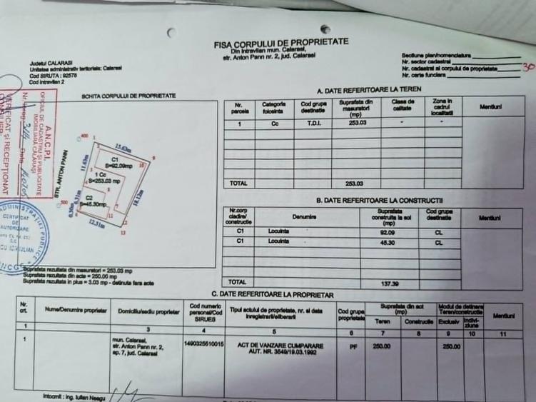 Casă individuală cu 3 camere cu Canalizare în 2 Moldoveni