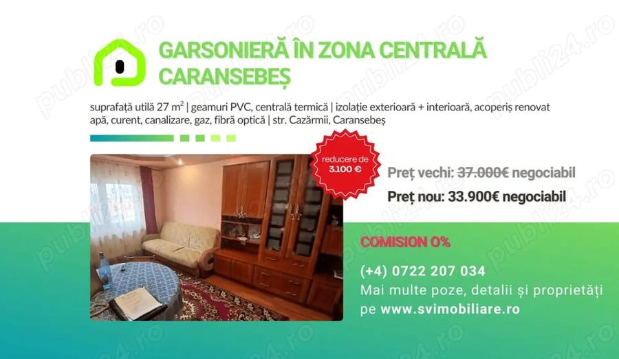 Garsonieră semidecomandată în Central