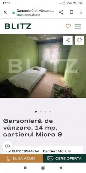 Garsonieră decomandată în Central