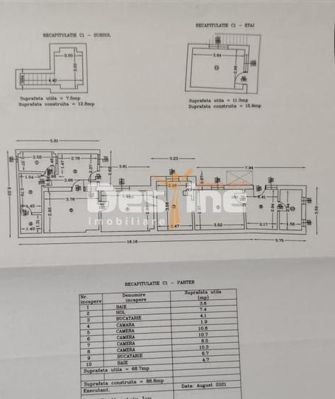 Casă individuală cu 5 camere cu Canalizare în Gheorghe Doja