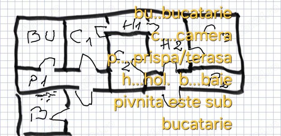 Casă cu 3 camere în Radomirești