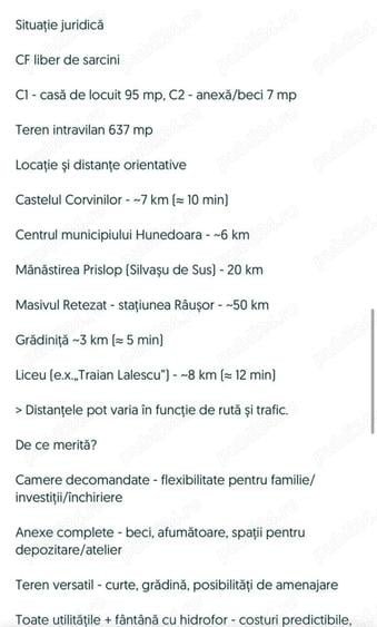 Casă cu 3 camere cu Teren 1000 Mp în Central