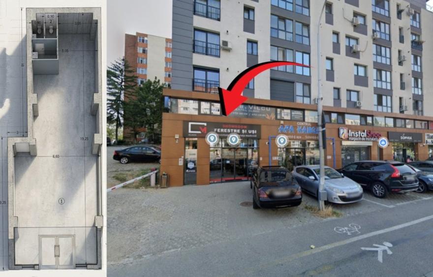 Birou, de 109 mp, în Central