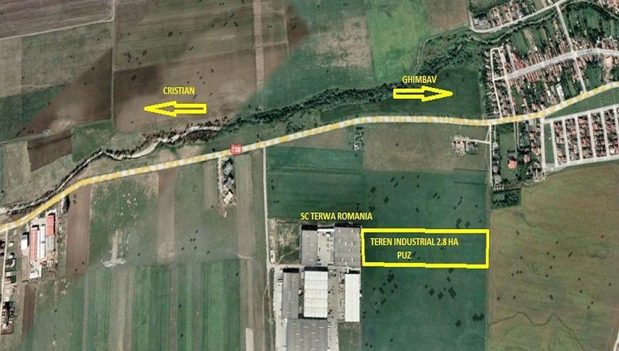 Teren Construcții intravilan de 28000 mp, în Ghimbav Livadă