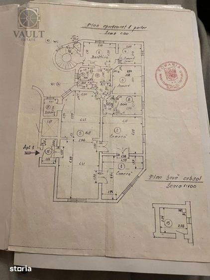 Apartament cu 5 camere decomandat în Moșilor