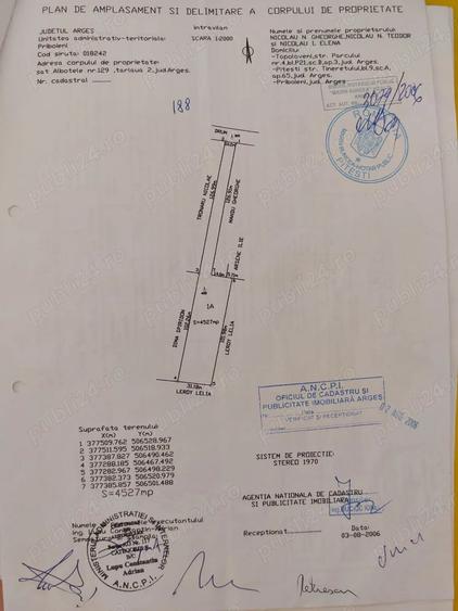 Teren de 4500 mp, în Priboieni