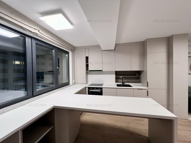 Apartament cu 2 camere semidecomandat, mobilat în Pipera