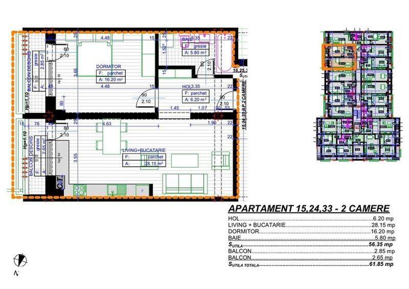 Apartament cu 2 camere în Gării