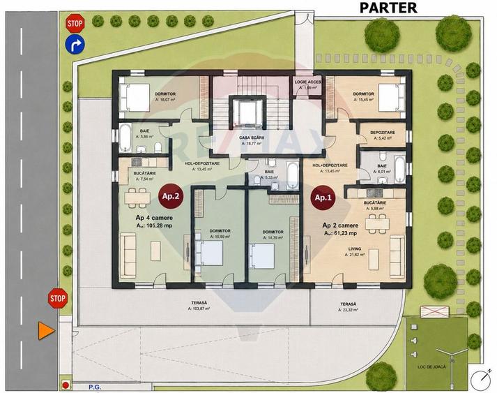 Apartament cu 2 camere semidecomandat în Semicentral