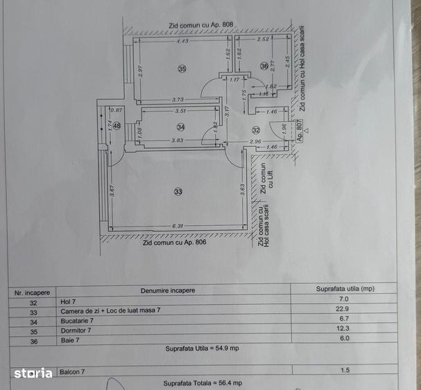 Apartament cu 2 camere decomandat în Brătianu