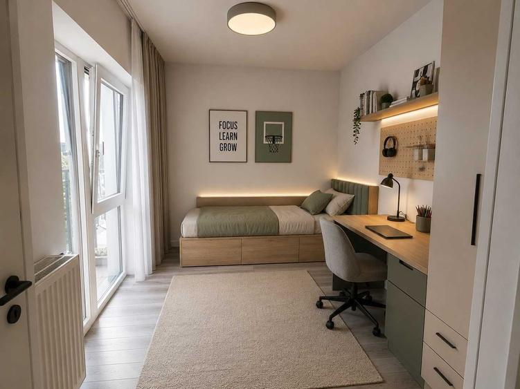 Apartament cu 3 camere semidecomandat în Exterior Vest