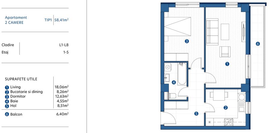 Apartament 2 camere 58 mp, accept CREDIT, statie autobuz, Kaufland Galata - 4