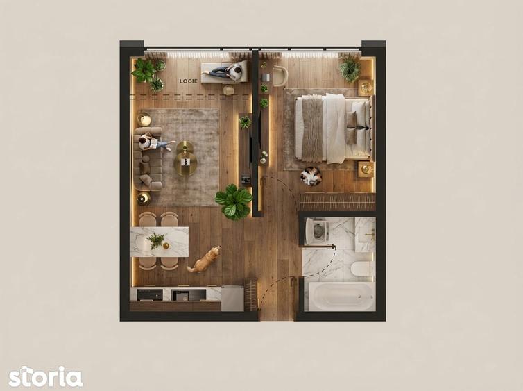 Apartament cu 2 camere în Chiajna — fotografia 1