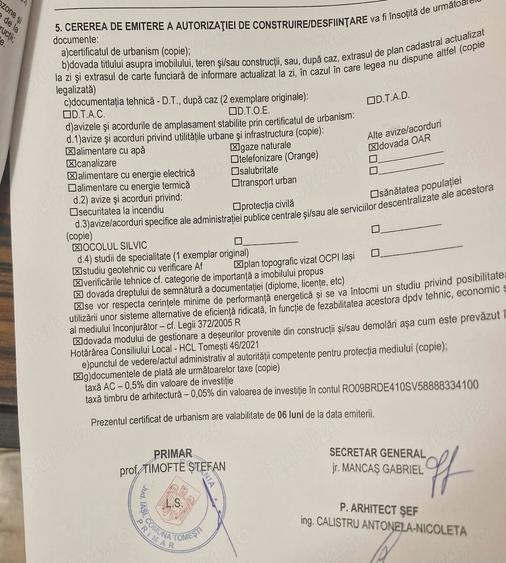 Teren de 1261 mp, în Tomești