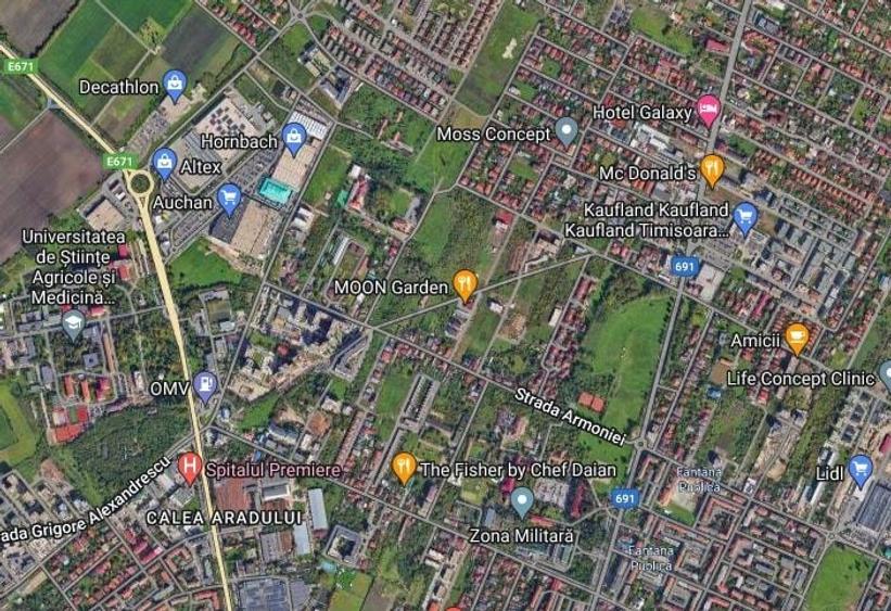 Teren Construcții intravilan de 1500 mp, în Dumbrăvița