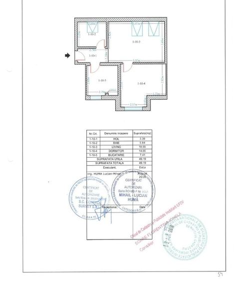 Apartament cu 2 camere decomandat în Central