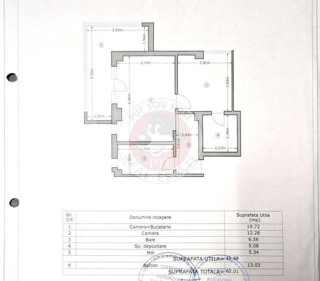 Militari Residence | Apartament 2 camere | 62mp | Decomandat | B10526 - 1
