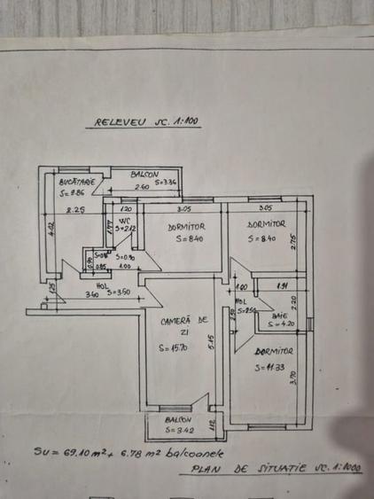 Apartament cu 4 camere semidecomandat în Central