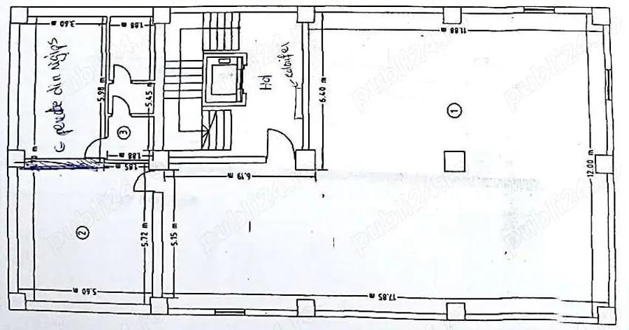 Spațiu comercial, de 538 mp, în Vlahuță