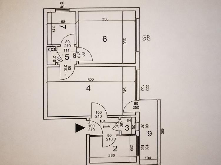 Apartament cu 2 camere semidecomandat în Pajura