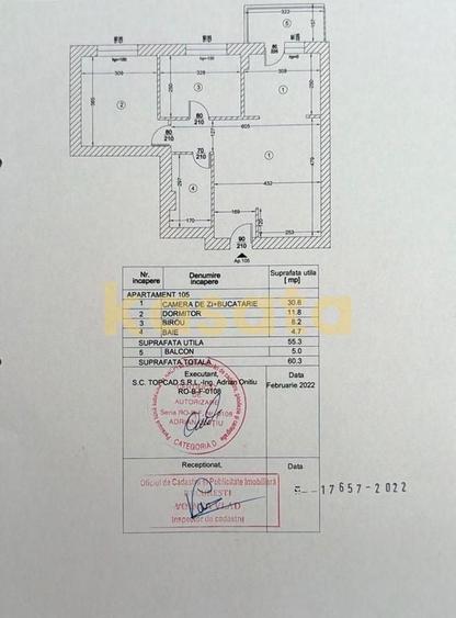 Apartament cu 3 camere semidecomandat în Central