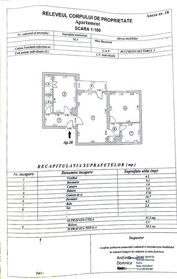 Apartament cu 2 camere semidecomandat în Costin Georgian