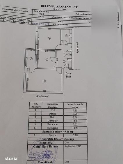 Apartament cu 2 camere decomandat, mobilat în Anda