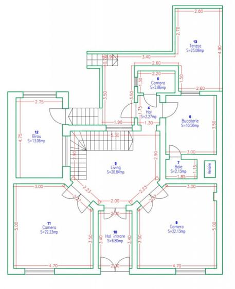 Casă cu 5 camere cu Teren 230 Mp în Ultracentral