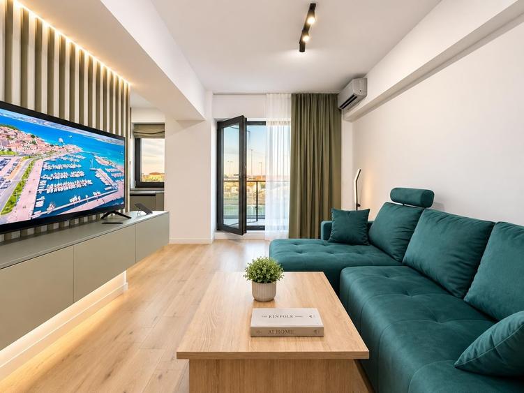 Apartament cu 2 camere semidecomandat, mobilat în Pipera