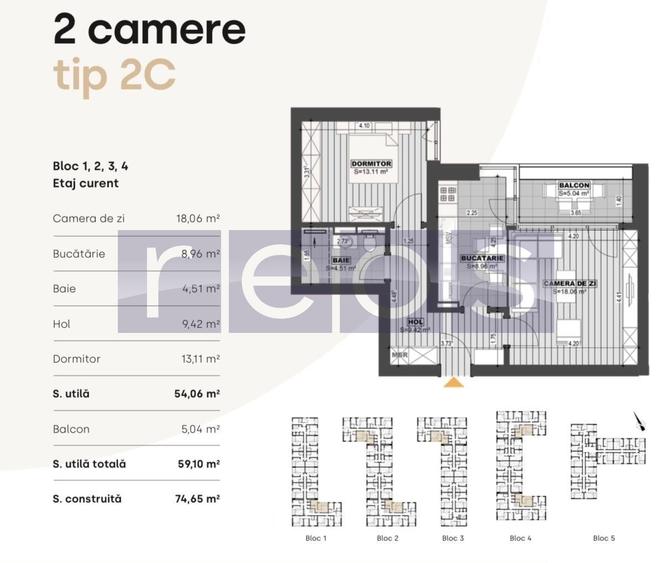 Apartament cu 2 camere în Chitila