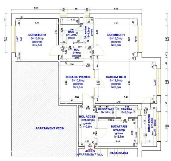 Apartament cu 4 camere în Take Ionescu