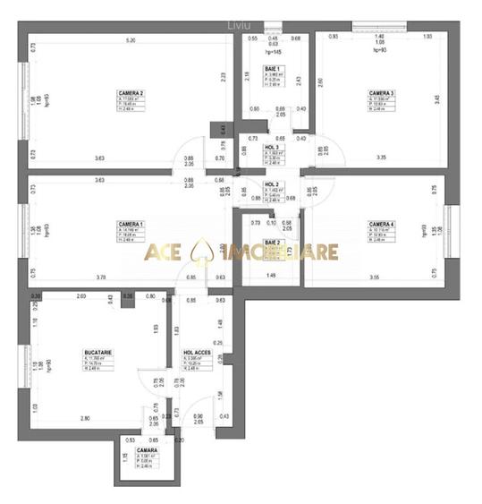 Apartament cu 4 camere decomandat, mobilat în Floreasca